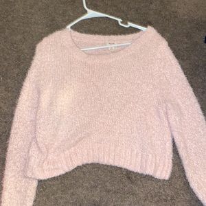 A pink fluffy long sleeve